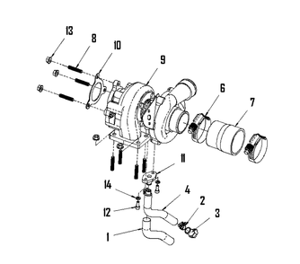 Engine Group - Turbo Charger Diagram and Parts List for 080084-00  Briggs and Stratton Generator